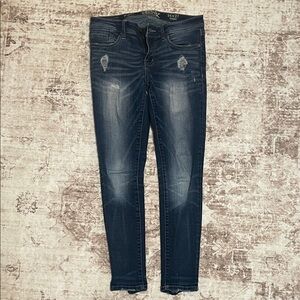 Buckle Dark Blue Distressed Skinny Jeans